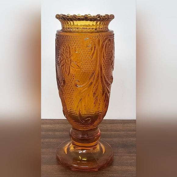 Vintage Indiana Glass Tiara Sandwich Pattern Mini Bud Vase Toothpick Holder 4" - Picture 1 of 9